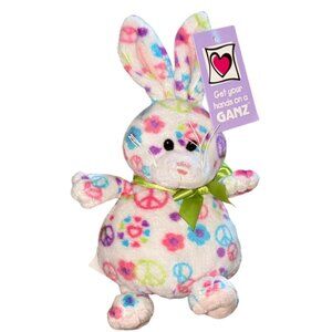 Ganz 'Peace Bunny' Soft 10 in Bunny-Multicolor-NWT